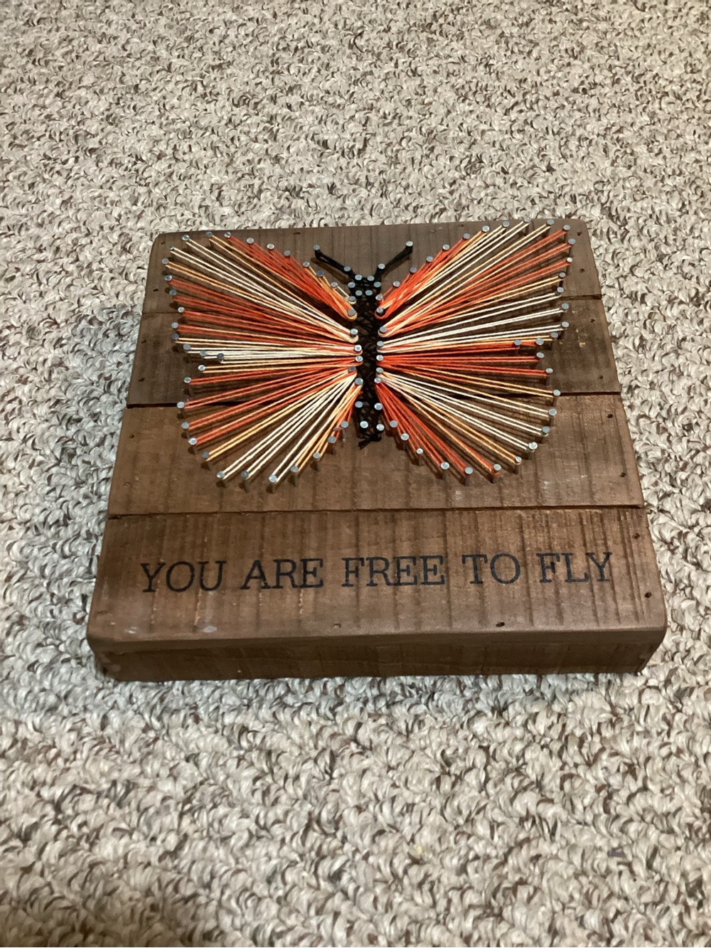 Primitives by Kathy Butterfly String Art Would Wall Plaque You Are Free To Fly